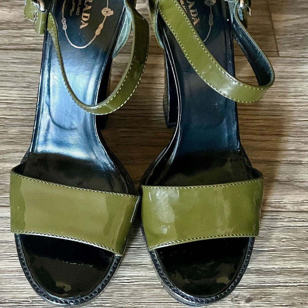 Prada Patent Leather Sandal